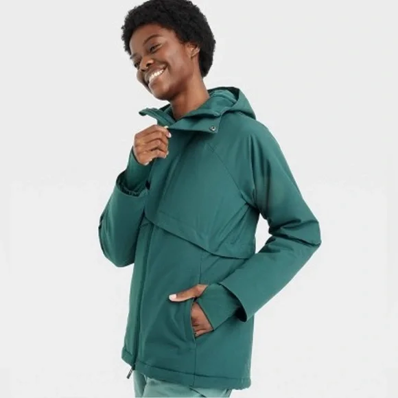 XL Like New Women's Winter Jacket - All in Motion Emerald Green - Picture 5 of 6